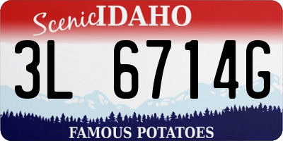 ID license plate 3L6714G