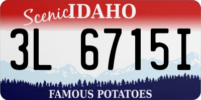ID license plate 3L6715I