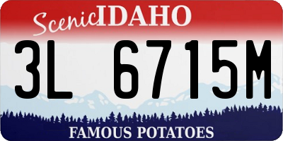 ID license plate 3L6715M