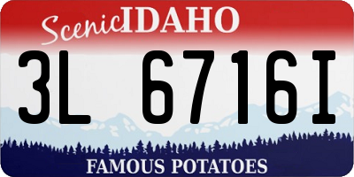 ID license plate 3L6716I