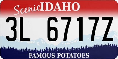 ID license plate 3L6717Z