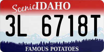 ID license plate 3L6718T