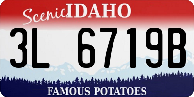 ID license plate 3L6719B