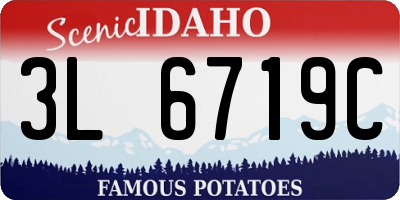 ID license plate 3L6719C