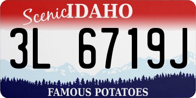 ID license plate 3L6719J