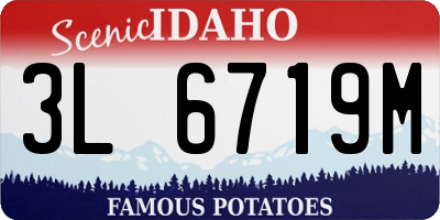 ID license plate 3L6719M