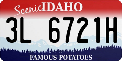 ID license plate 3L6721H