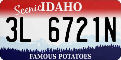 ID license plate 3L6721N