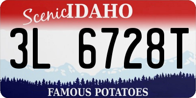 ID license plate 3L6728T