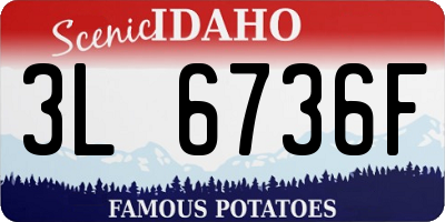 ID license plate 3L6736F