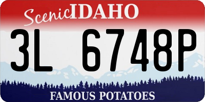 ID license plate 3L6748P