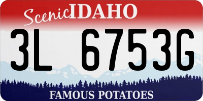 ID license plate 3L6753G