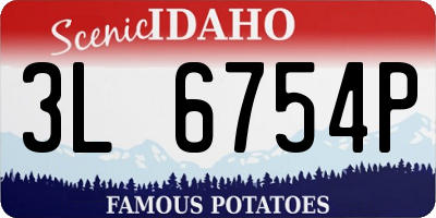 ID license plate 3L6754P