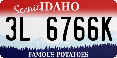 ID license plate 3L6766K