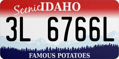 ID license plate 3L6766L