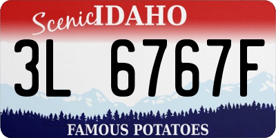 ID license plate 3L6767F