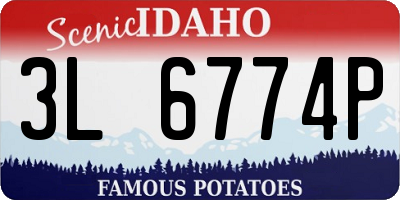 ID license plate 3L6774P
