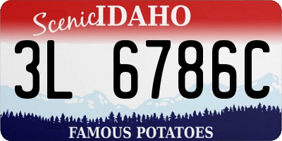 ID license plate 3L6786C