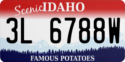 ID license plate 3L6788W