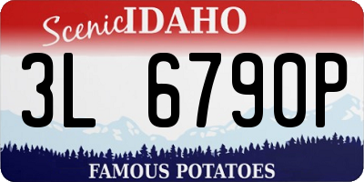 ID license plate 3L6790P