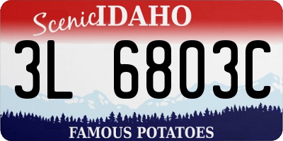 ID license plate 3L6803C