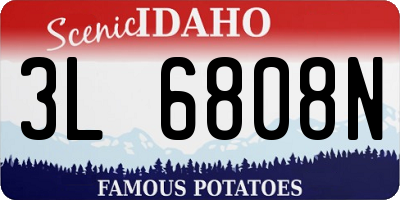 ID license plate 3L6808N