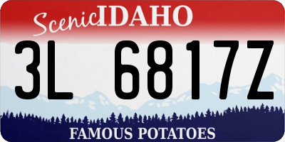 ID license plate 3L6817Z