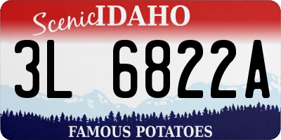 ID license plate 3L6822A