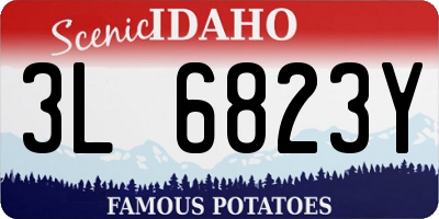 ID license plate 3L6823Y