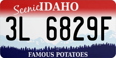 ID license plate 3L6829F