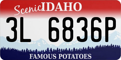 ID license plate 3L6836P