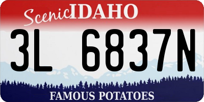 ID license plate 3L6837N