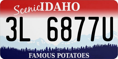 ID license plate 3L6877U