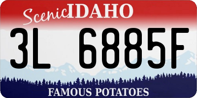 ID license plate 3L6885F
