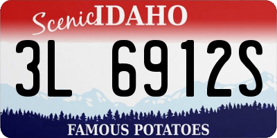 ID license plate 3L6912S
