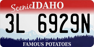 ID license plate 3L6929N