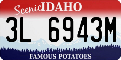 ID license plate 3L6943M
