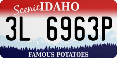 ID license plate 3L6963P