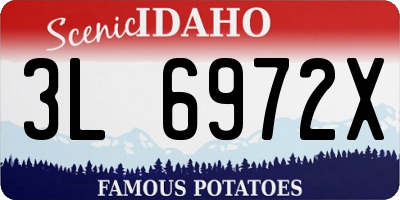 ID license plate 3L6972X