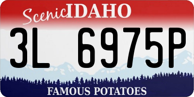 ID license plate 3L6975P