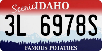 ID license plate 3L6978S
