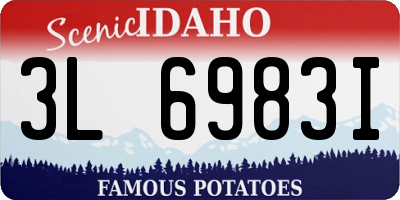ID license plate 3L6983I