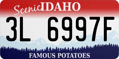 ID license plate 3L6997F