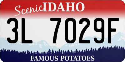ID license plate 3L7029F