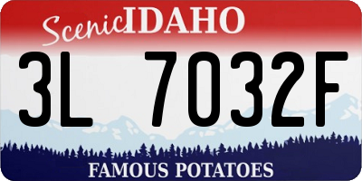 ID license plate 3L7032F