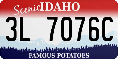 ID license plate 3L7076C