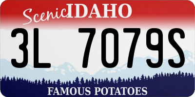 ID license plate 3L7079S