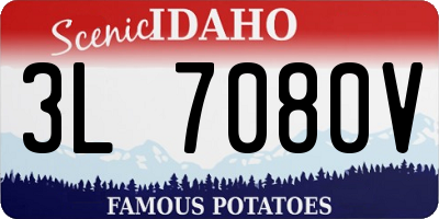 ID license plate 3L7080V