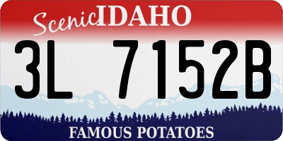 ID license plate 3L7152B