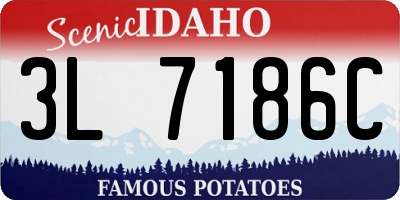 ID license plate 3L7186C